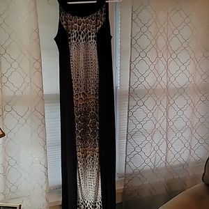 Patterned Ankle Length Dress